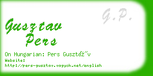 gusztav pers business card